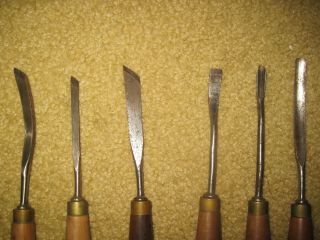 SET OF12 ANTIQUE WOOD CARVING TOOLS 2