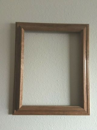 Vtg Wood Wooden Picture Frame Front Only 13 X16 " Pix 11x14 " Mid Century Modern