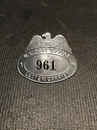 Vintage Metal Us Post Office Letter Carrier Hat Badge 961 Usps