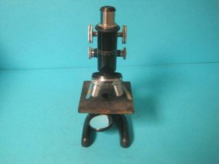Vintage Bausch & Lomb Optical Co.  Microscope 1915 W/10x 43x Objectives Mirror