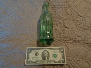 Vintage Embossed Green Glass 6 Oz Coca - Cola Coke Bottle - Clarion,  Pa Cond.