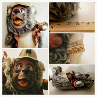 Vintage Big Al Disney Country Bear Jamboree W/ Miner Hat 16 " Plush Stuffed Doll