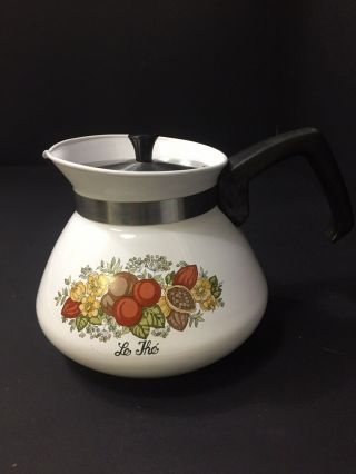 Vintage Corning Ware Spice Of Life 6 Cup Stove Top Coffee/tea Pot