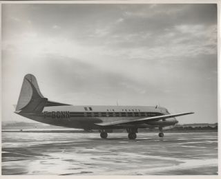 Large Vintage Photo - Air France Vickers Viscount F - Bgnn