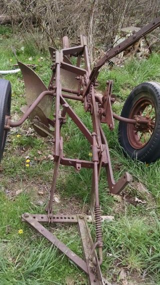 John Deere 2 Bottom Antique Tractor Plow farmall Allis drag trailer 2