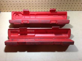 2 Vintage Snap On Torque Wrench Hard Cases CASES ONLY 2