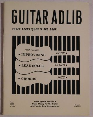 Guitar Ad Lib 3 Techniques In One Book Jimmy James Warner Bros Vintage