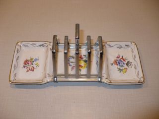 Rare Vintage Midwinter Stylecraft Princess Design Porcelain Toast Tray Rack Jam