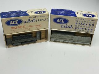 Vintage Ace No.  400 Pilot Standard Staples 2 Boxes