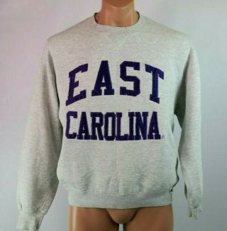 90s East Carolina Pirates Ecu Russell Athletic Sweatshirt L Vintage Stitched