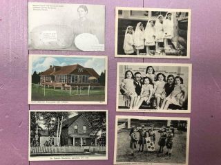 Vintage 1930s Dionne Quintuplets Quints Set Of 6 Postcards Callander On Canada