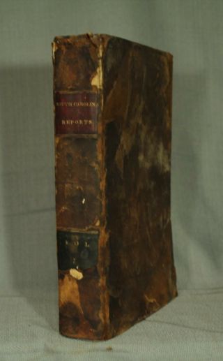 Rare Antique Old Leather Law Book.  Reports Of Judicial Decisions South Carolina