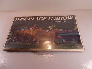 Vintage Win,  Place & Show Horse Racing Sports Gambling Board Game 3m 1966