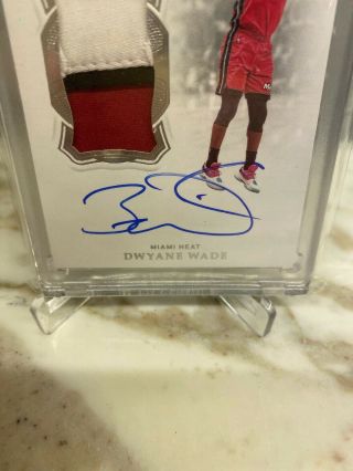 2018 - 19 Flawless Dwayne Wade Game - Worn 3 Color Patch Auto 25/25 Miami Heat 3