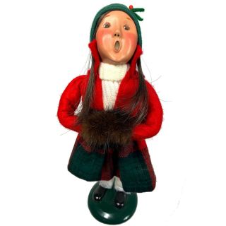 Vintage Christmas Byers Choice 1997 Ltd Ed 61/100 Caroler Girl With Muff Figure
