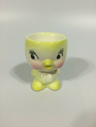 Vintage Yellow Chick Egg Cup Chicken Bird Giftcraft Japan