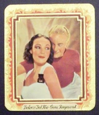 Dolores Del Rio Gene Raymond 1934 Garbaty Film Stars Series 2 Cigarette Card 245
