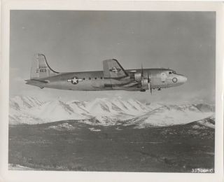 Large Vintage Photo - Usaf Douglas C - 54 Skymaster 272469 In - Flight