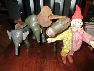 4 Antique Schoenhut Humpty Dumpty Circus All Paint 1900 Wooden Toys