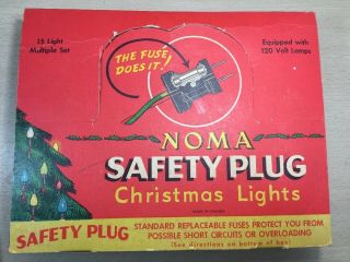 Vintage Noma Christmas Lights,  Set Of 15 With Safety Plug,