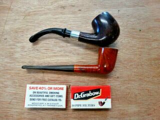2 Vintage Pipes Dr.  Grabow Omega And Forecaster Briar With Filters
