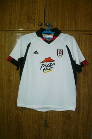Fulham Adidas Vintage Football Shirt Home 2001/2002 Jersey White Youth Size Yl