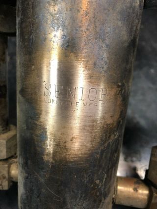 Antique Brass Senior Lunkenheimer Lubricator Oiler Hit Miss Steam Engine 2