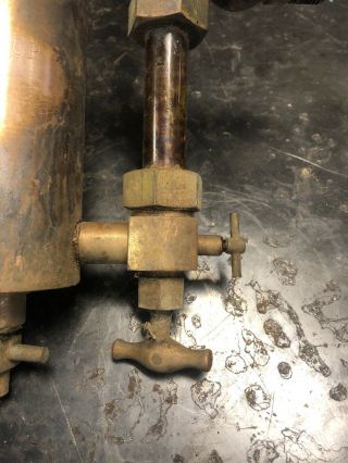 Antique Brass Senior Lunkenheimer Lubricator Oiler Hit Miss Steam Engine 3
