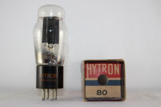 Pristine Nos 1948 Vintage Cbs - Hytron Type 80 Rectifier Tests Very Strong 100,