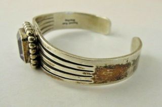 Vintage Russel Sam Sterling Silver & Amethyst Bracelet 2