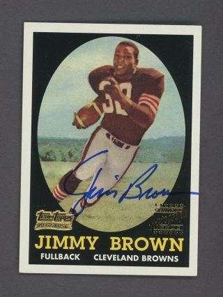 2001 Jim Brown Team Topps Certified Rookie Reprint Auto Autograph