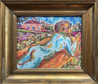 Signed Pechstein Antique Oil / Board Painting.