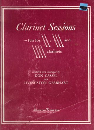Vtg Clarinet Sessions For 1 2 3 4 Clarinets Lessons Music Songs 1948