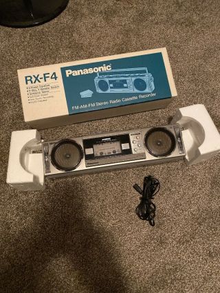 Vintage Panasonic Rx F4 Ambience Boombox Fm - Am Radio Cassette Player Recorder