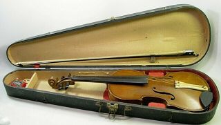 Antique 4/4 Full Size Giovan Maggini Violin W/case & Bow