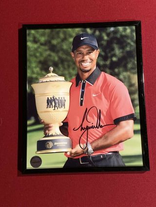 Tiger Woods Signed 8x10 Photo W/.  Winning Photo From Bridgestone Invitation