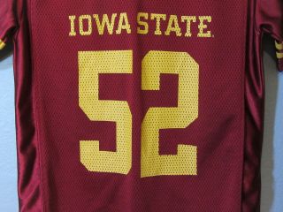 Iowa State Cyclones football jersey 52 ProEdge youth/boys/kids M 8/10 EUC 2