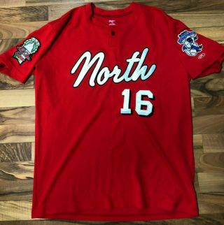 Vtg Northwoods League All Star Game Player Jersey Mens Xl Rawlings Blue Thunder