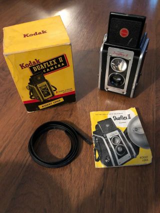 Kodak Duaflex Ii Camera With Kodet Lens Box Camera Vintage W/ Box