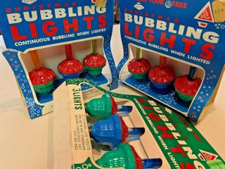 Vintage Christmas Bubble Lights Imperial 3 Packages Of 3 (total)