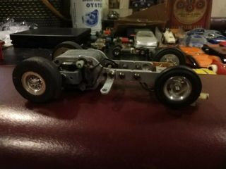 Vintage 1960s 1/24 Scale Slot Car Metal Chassis Unknown Mfg