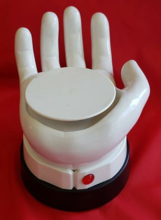 Vintage E&b Giftware Motorized Drink Serving White Hand Butler Server