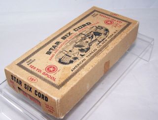 Vintage American Thread Star Six Cord Box Full W/12 Spools Of Thread
