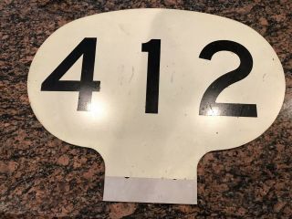 Vintage Southern Railway Railroad Railway Mile Marker Sign Double Sided Mile 412