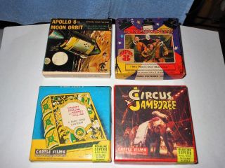 4 Vintage 8mm Apollo8 - The 3 Stooges - Hansel And Gretel - Circus Jamboree - Castle Fil