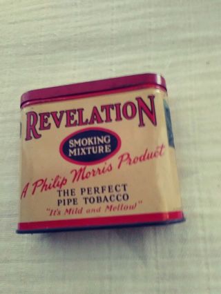 Vintage (revelation) Smoking Mixture Pipe Tobacco Philip Morris Prod (empty) Tin