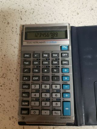 Vintage Texas Instruments Ti - 35 Plus Scientific Calculator Cover,