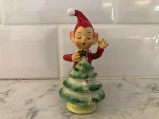 Vintage Pixie Elf Christmas Tree Ceramic Japan