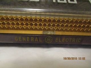 Vintage General Electric Model 404 Brown Swirl Bakelite Tube Radio Great 3