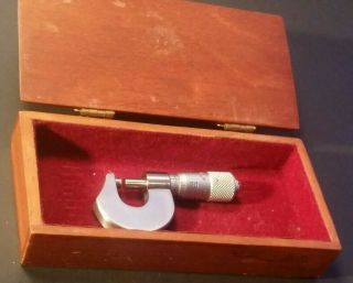 Vintage Mitutoyo Micrometer Outside W/case